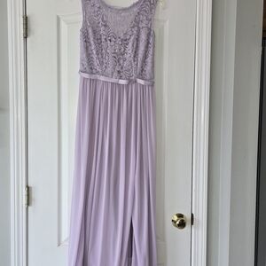 Davids Bridal Formal Prom Dress Lavender Lace & Chiffon